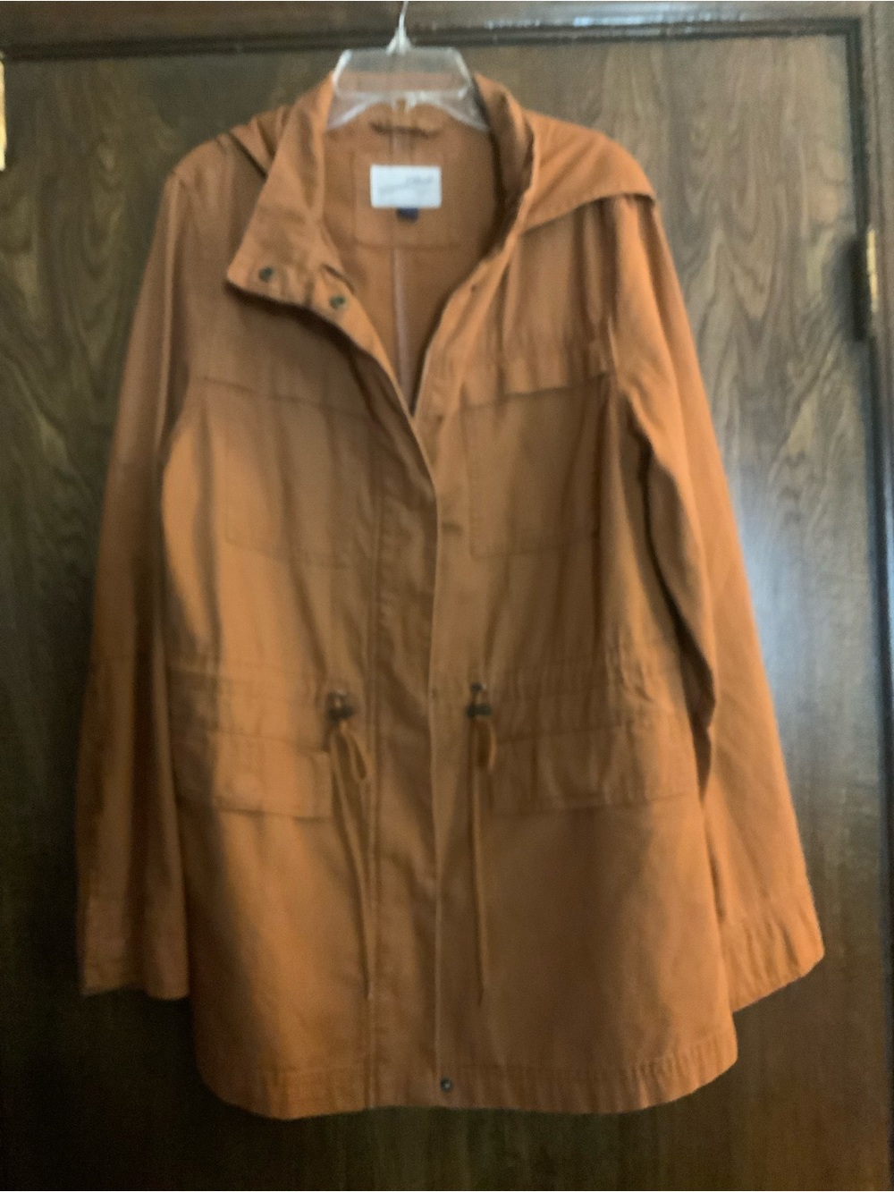 Universal Thread Rust Orange Hooded Utility Jacket - Picture 1 of 5